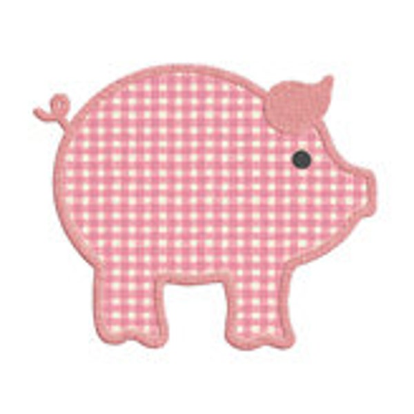 Pig Farm Animal Individual APPLIQUE Machine Embroidery Designs