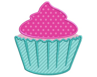 Cupcake 4 Individual APPLIQUE Machine Embroidery Designs