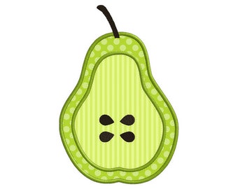 Pear APPLIQUE Machine Embroidery Designs