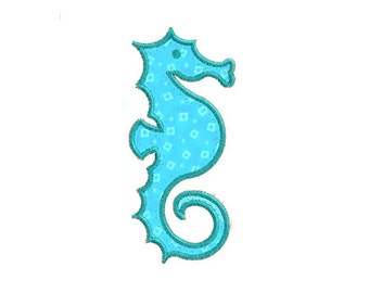 Seahorse Ocean Animal Individual APPLIQUE Machine Embroidery Designs