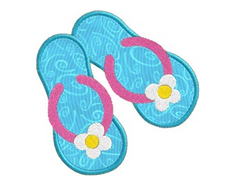 Summer Flip Flop APPLIQUE Machine Embroidery Designs Baby, Toddler, Boy, Girl, Teen, Women, Home, Nursery, Bedroom Decor