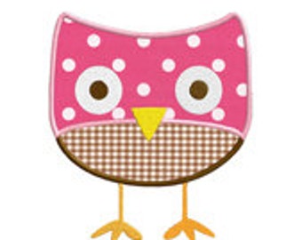 Fun Owl 3 APPLIQUE Machine Embroidery Designs