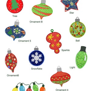 Christmas Ornaments APPLIQUE Machine Embroidery Designs
