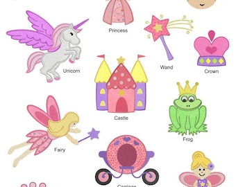 Princess Machine APPLIQUE Embroidery Designs