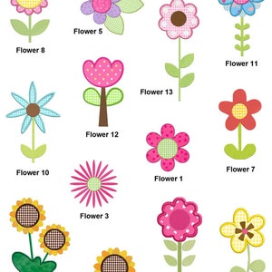 Pretty Flowers APPLIQUE Machine Embroidery Designs