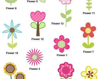 Pretty Flowers APPLIQUE Machine Embroidery Designs