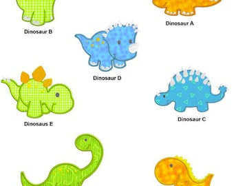 Dinosaur APPLIQUE Machine Embroidery Designs