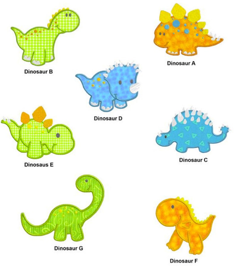 44+ Machine Embroidery Dinosaur Applique