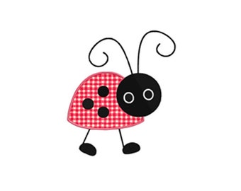 Walking Ladybug APPLIQUE Machine Embroidery Designs