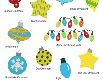 Christmas Ornaments Machine EMBROIDERY Designs