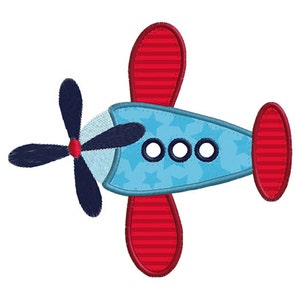 Prop Plane Individual APPLIQUE Machine Embroidery Designs