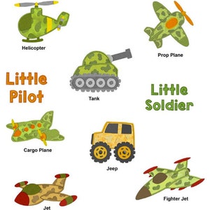 Military Vehicles APPLIQUE Machine Embroidery Designs Marines, Army, Navy, Airforce image 1