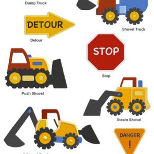 Construction Truck Vehicles Machine EMBROIDERY Designs