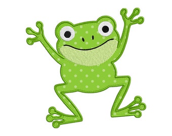 Jumping Frog Individual APPLIQUE Machine Embroidery Designs