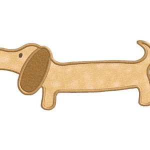 Dachshund Hot Dog APPLIQUE Machine Embroidery Designs