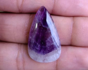 Amethyst Lace Agate Cabochons Pear Shape Handmade Loose Gemstones (30x18x5 MM)