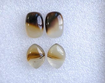 Pierres précieuses naturelles en cabochon lisse de forme mixte, taillées à la main (10 x 14 mm)