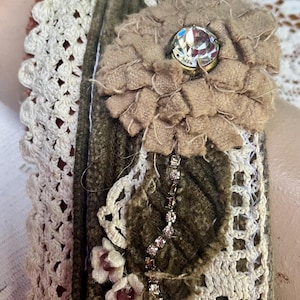 textile bracelet cuff grunge lace