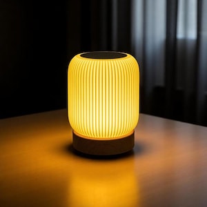 Veilleuse tactile rechargeable - Lampe de chevet portable avec 3 températures de couleur, intensité réglable pour la chambre ou le salon, design pliable