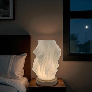 Hölzerne USB Tischlampe - Augenpflegendes Nachtlicht, 3D Umgebungsbeleuchtung, kreatives Dekor für Schlafzimmer, modernes minimalistisches Design