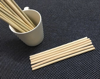 Set di cannucce di bambù - Cannucce di bambù riutilizzabili, piccole, biologiche e senza sostanze chimiche - Perfette per frullati, materiali ecocompatibili