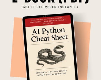 Libro electrónico / Guía rápida de IA con Python: Incluye 11 scripts LLM (Descarga digital)