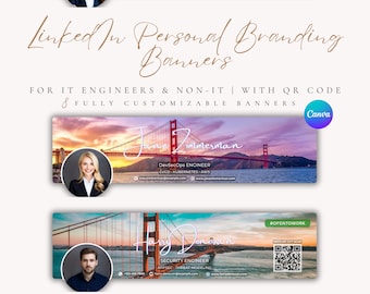 LinkedIn Banner Template: Professional Profile Branding (Canva Editable, Digital Download)