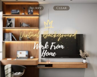 Zoom Background: Modern Home Office | Virtual Backgrounds for Zoom, MS Teams, Google Meet, Video Conferences, Streaming
