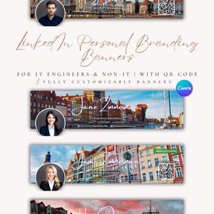 LinkedIn-banner Canva-mall | Professionell profilvarumärkesbyggande (digital nedladdning)