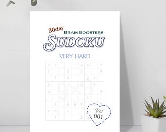 SUDOKU VERY HARD_Vol.001~012 Bundle | 360 Puzzles | A4 Size | Printable Sudoku Puzzle Book Collection | Digital Download PDF | Blank Sheets