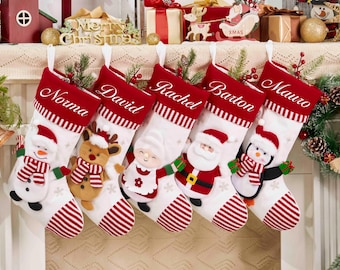 Personalized Family Christmas Stockings,3D Christmas Stocking,Christmas Stocking with Name,Holiday Decor,Christmas Decor,Christmas Gift