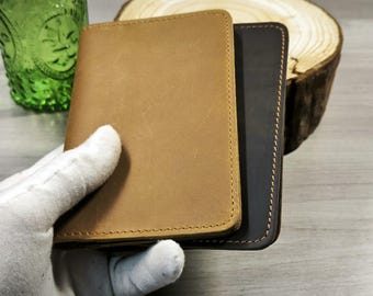 Handmade Leather Long Wallet • Vintage Crazy Horse Leather Wallet • Genuine Leather Travel Organizer • Card Holder & Billfold • Gift for Him