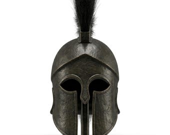 Stahl Steampunk Helm mit Feder - Korinthische Krieger Rüstung für Cosplay, LARP