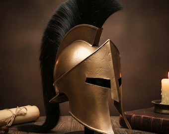 Greek Spartan Corinthian Helmet – Bronze Warrior Cosplay, LARP & Halloween Costume Armor