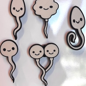 Sperm Morphology Magnets: Lab Decor, Biology Gift