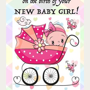 Birth Announcement Card - Newborn Baby Birth Announcement Template, Printable Photo Birth Card, Birth Announcement With Pictures