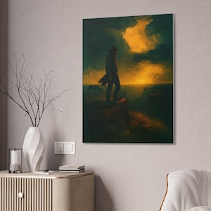 Cowboy Renaissance, Canvas Art Print, Western Decor, Cowboy Wall Art, Rustic Home Decor, Gift for Him, Landscape Canvas