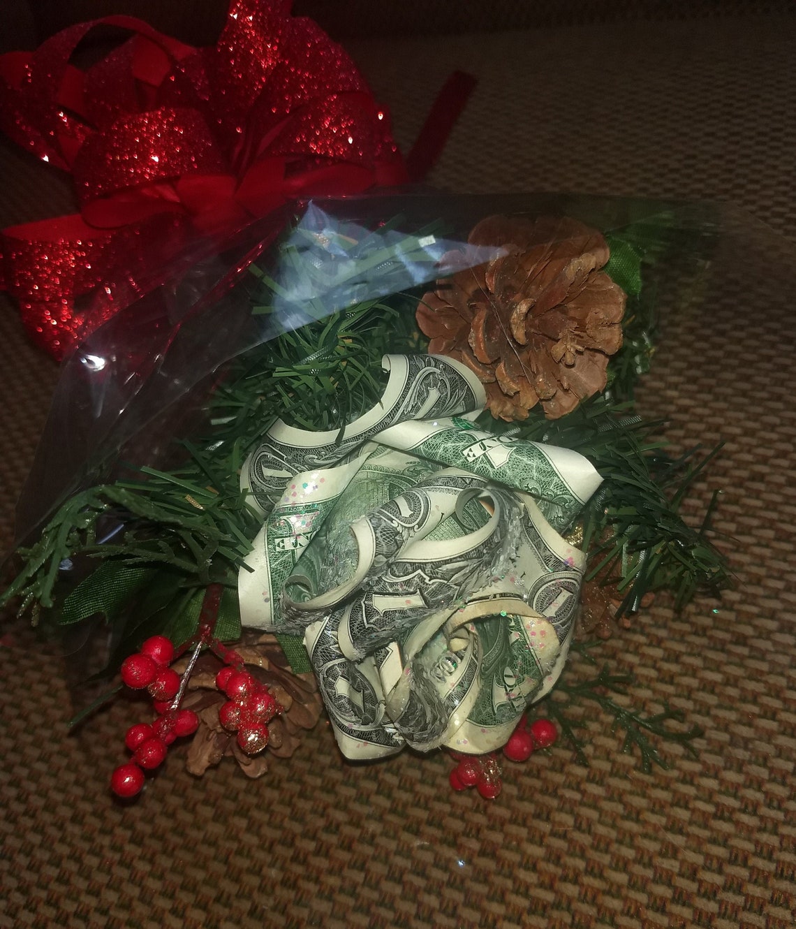 Single Rose Money Bouquet Includes Real Cash Orgami Flower Etsy