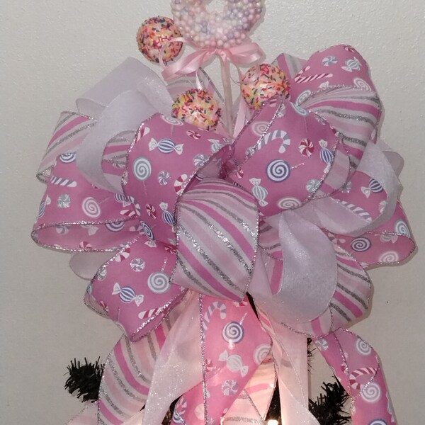 Candy Cane Tree Topper Etsy