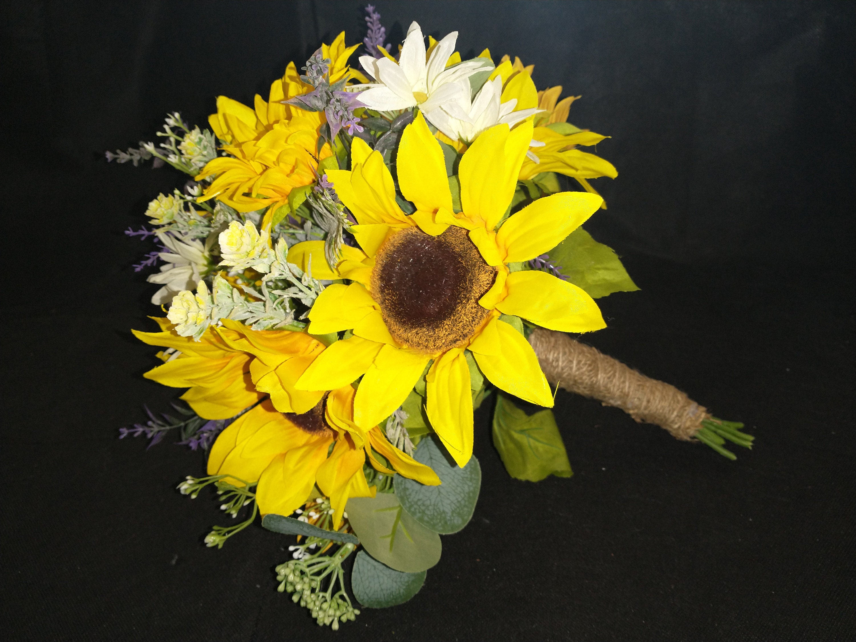 Sunflower and Lavender Wedding Flowers Sunflower Wedding Etsy
