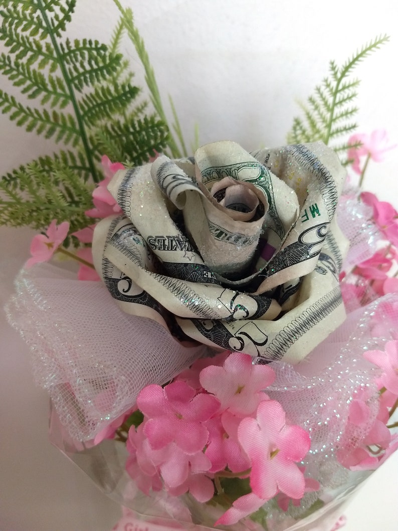 Single Rose Money BouquetINCLUDES REAL CASH Orgami Flower Etsy