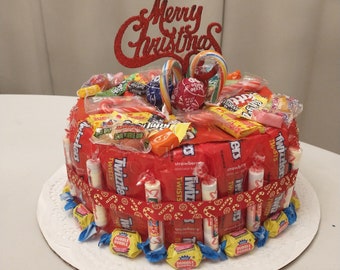 Candy Cake, Christmas Gift, Gift for Kids, Birthday Gift,  Unique Gift, Centerpiece