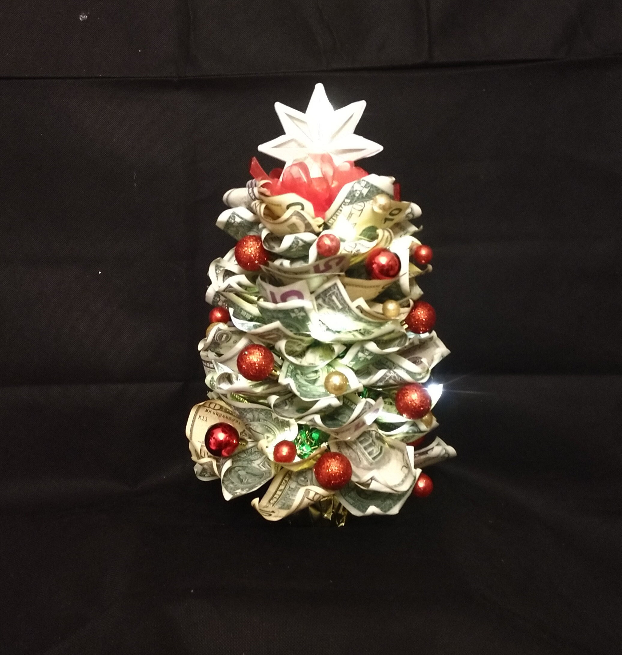 Lighted Money Tree Real Cash Christmas TreeIncludes Cash Etsy