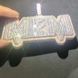Collar personalizado con letras y números helados, colgante con nombre inicial personalizado, joyería de moda hip hop, regalos para niños y niñas.