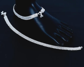 925 Silver Anklet for Women | Boho Tribal Payal | Ethnic Handmade Foot Jewelry | Festival & Everyday Anklet