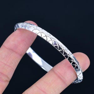 Bellissimo Kada Sikh Punjabi in argento puro fatto a mano per uomo