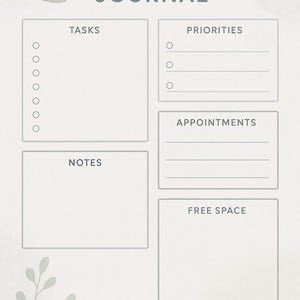 Sjabloon voor dagelijks journaal (digitale download)
