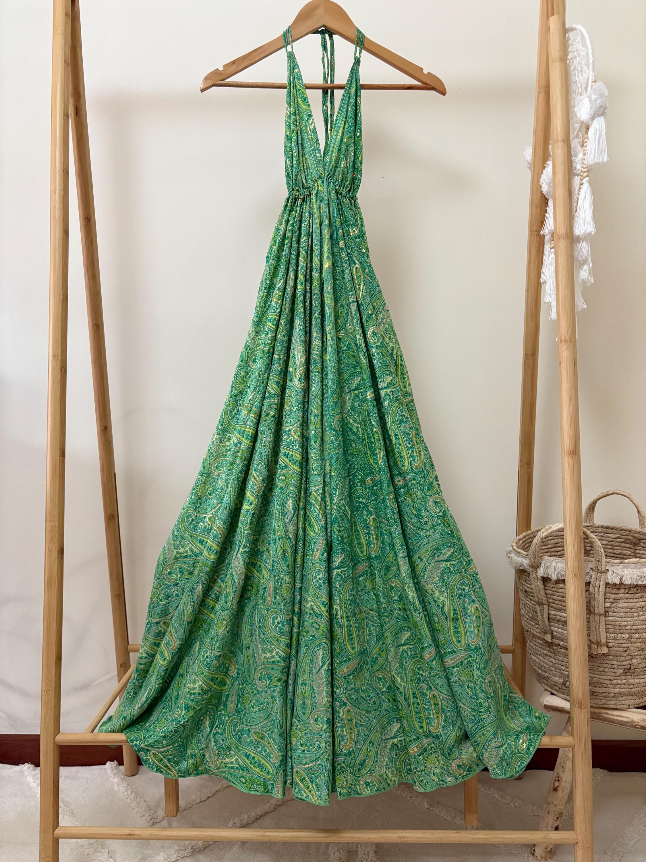chinese dress ladies All You've Ever Wanted Green Paisley Midi Dress – Shop the Mint