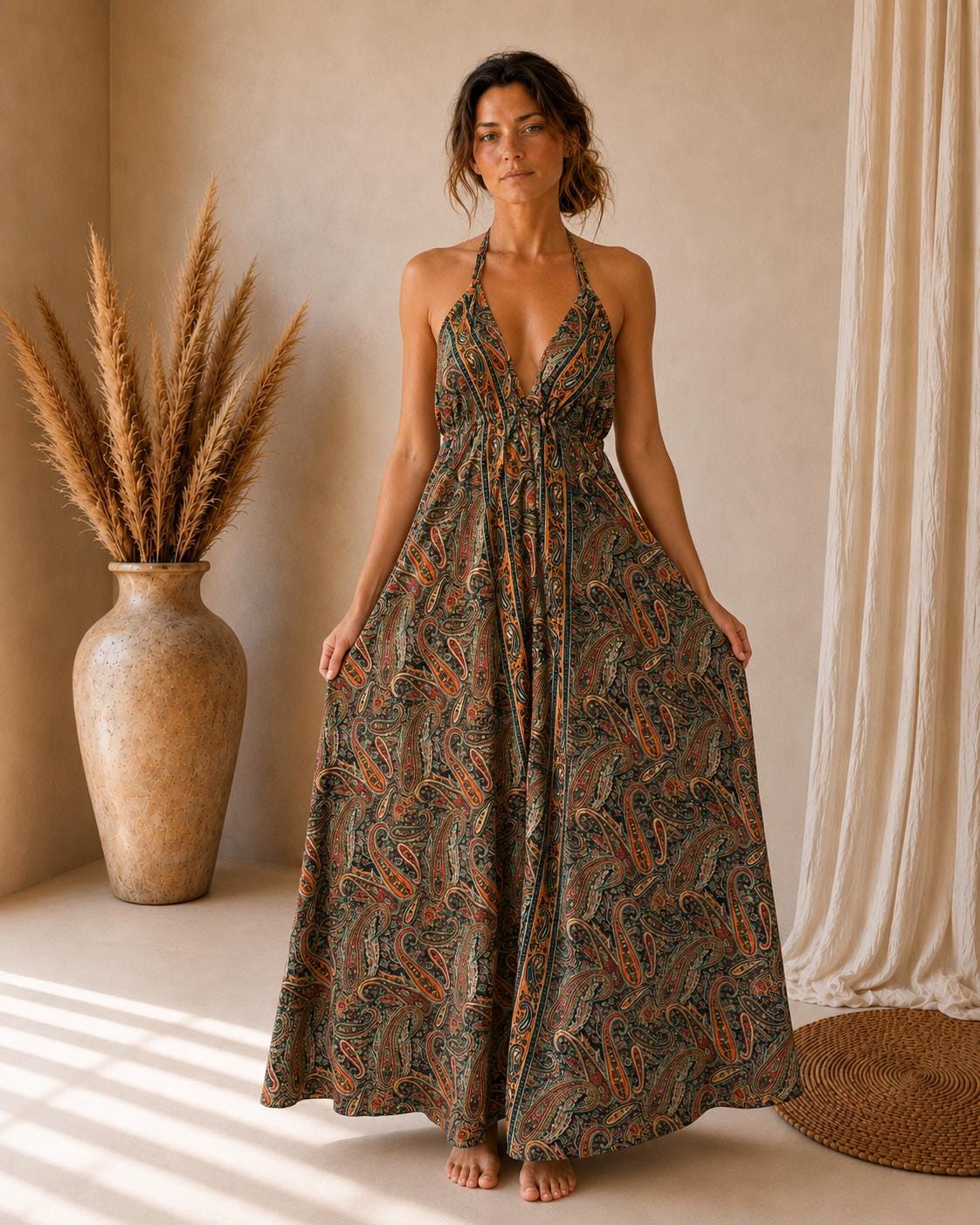 garnet and gold maxi dress global-range-Main Range