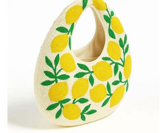 Handtasche mit Zitronenmotiv